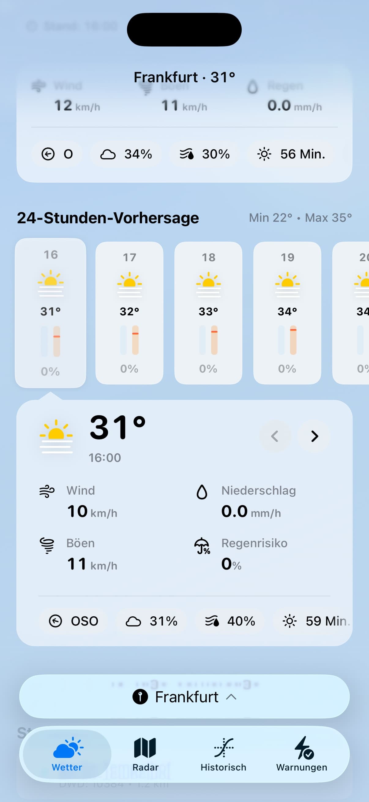 24h-Band mit Stunden-Detail